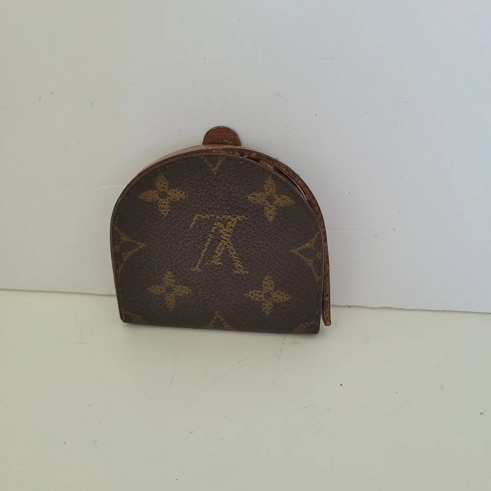 Louis Vuitton Monogram Porte Monnaie Cuvette Coin Purse Brown Wallet M61960